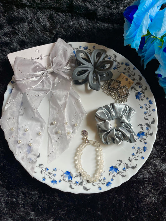 Gray Hair Accessories Gift Set
