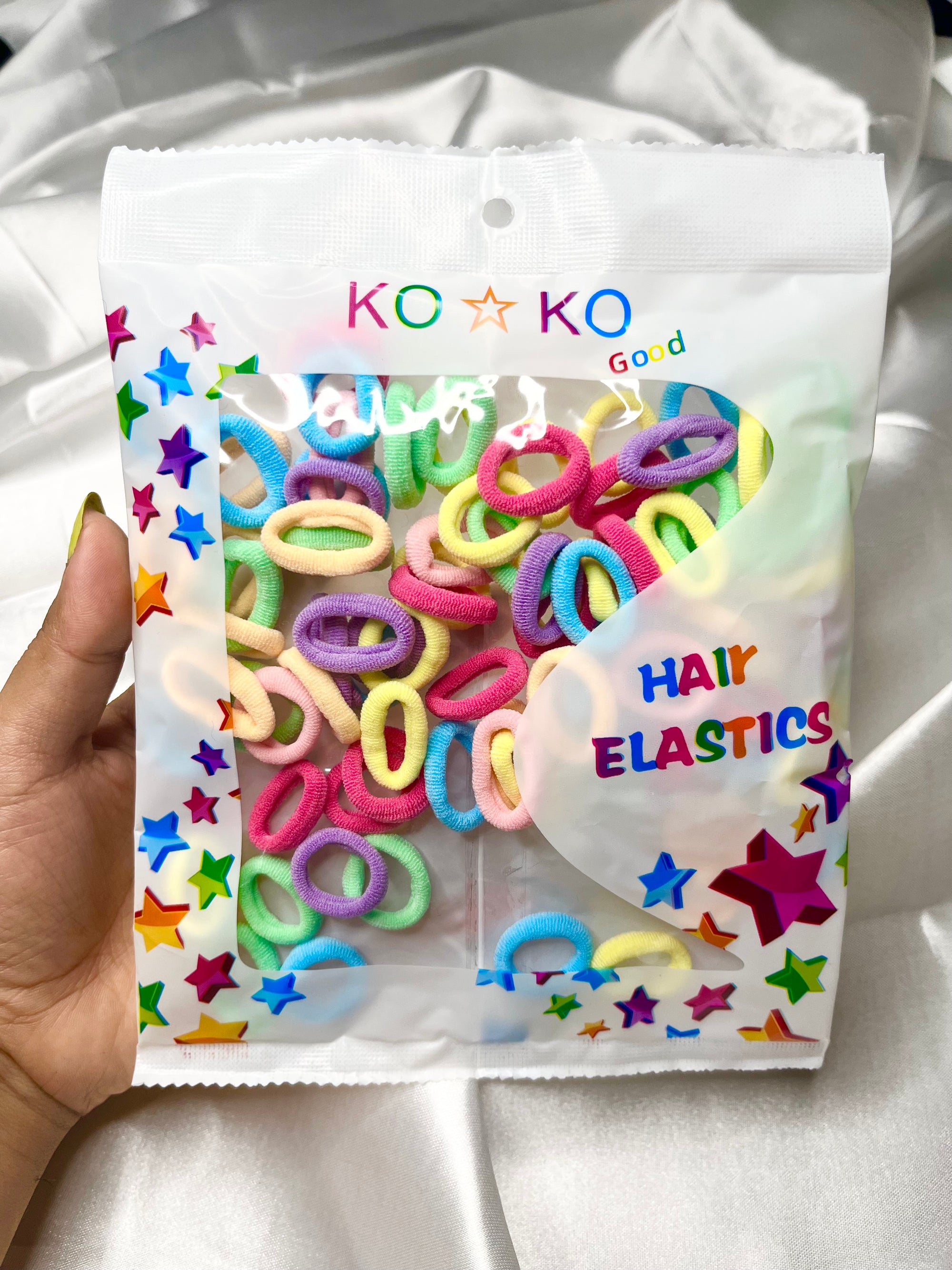 Colourful Hair Elastics Set – Soft No-Damage Hair Ties