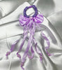 Satin Bow Scrunchie with Long Ribbon Tails & Beads