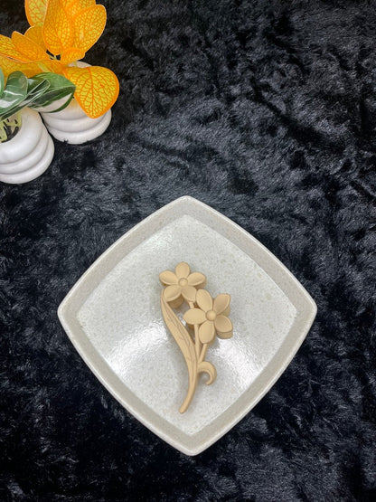 Matte Floral Stem Hair Claw Clip - Liwitan