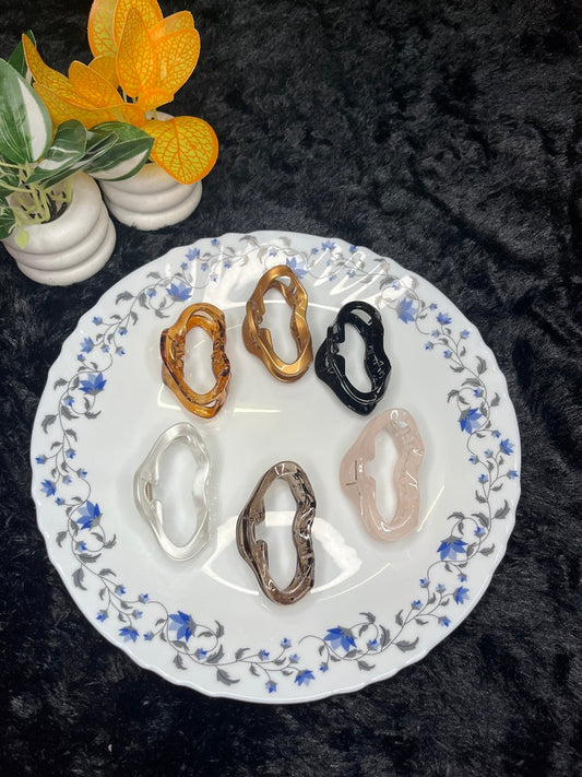 Glossy Irregular Shape Hair Claw Clip - Liwitan