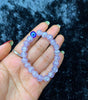 Lavender Crackle Beaded Evil Eye Bracelet