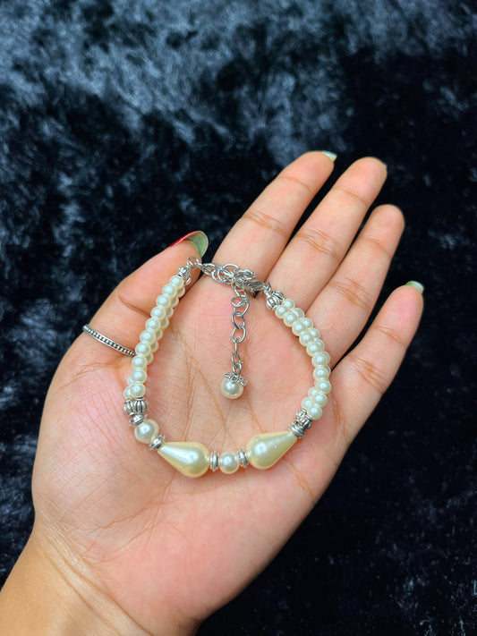 Classic Pearl Drop Beaded Bracelet