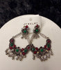Oxidised Floral Chandbali Earrings for Women