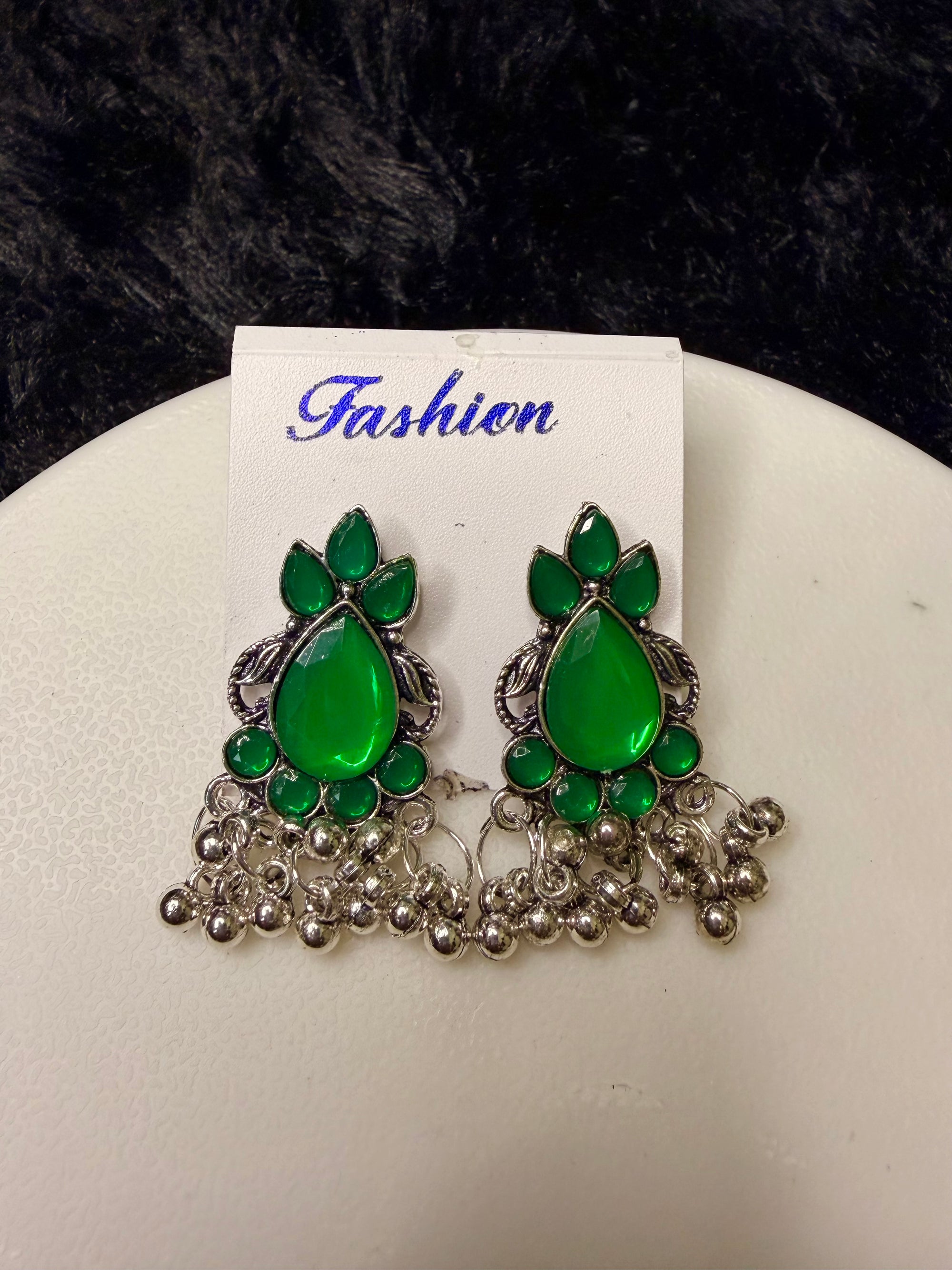 Royal Green Bugadi Earrings for Women