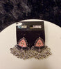 Pink Oxidised Bugadi Earrings for Women
