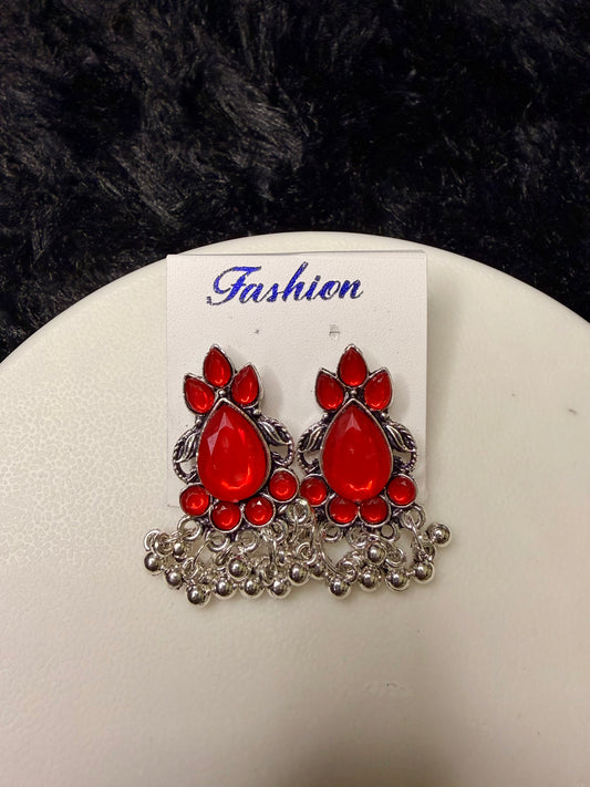 Royal Red Bugadi Earrings for Women