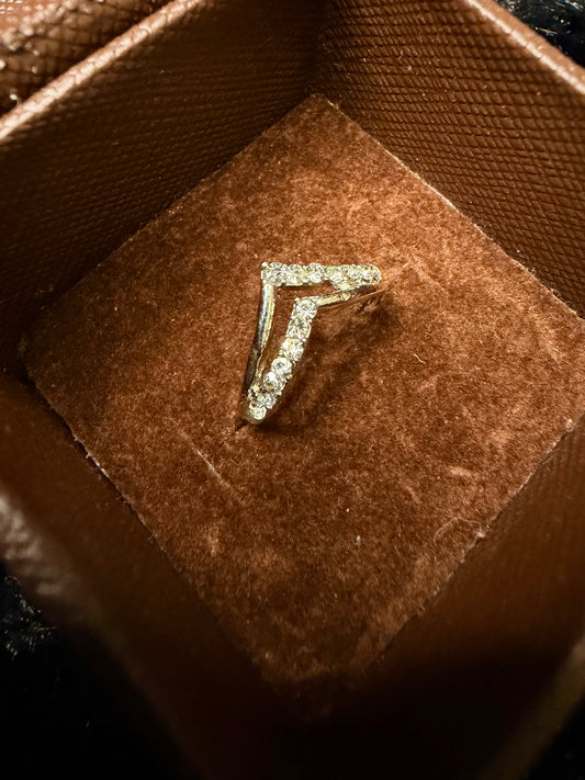 Elegant Geometric Crystal Ring for Women