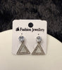 Elegant Triangle Crystal Stud Earrings