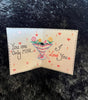 Handmade Romantic Love Card with Flower Bouquet Design