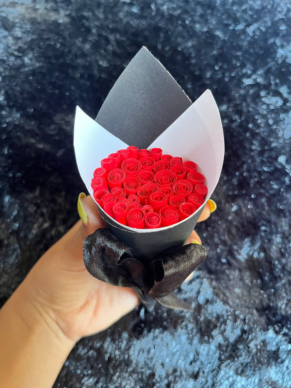 Handmade Paper Rose Mini Bouquet