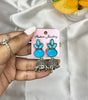 Colorful Stone Jhumka Earrings - Liwitan