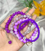Purple & Lavender Beaded Bracelet Stack - Liwitan