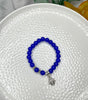 Royal Blue Hamsa Charm Elastic Bracelet - Liwitan