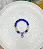 Royal Blue & Pearl Hamsa Evil Eye Bracelet - Liwitan