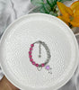 Pink & Clear Beaded Charm Bracelet