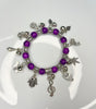 Charm Beaded Bracelet with Dangling Charms